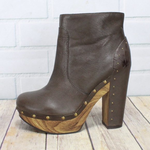 Lucky Brand Shoes - Lucky Brand Heeled Studded Ankle Boots Size 6.5